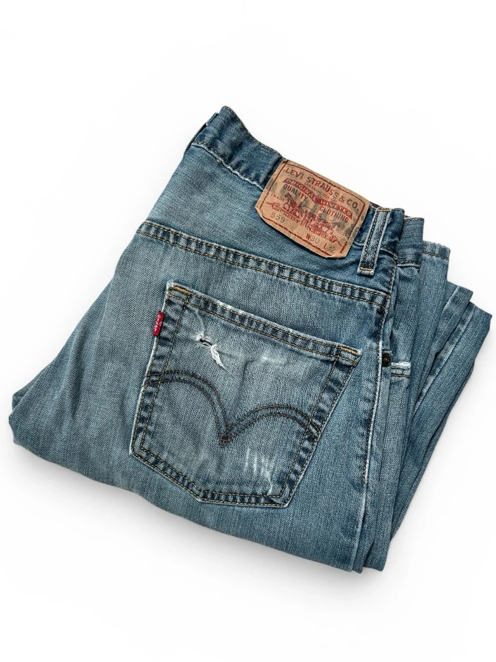 Y2K Levi's 559 Men's Baggy Light Wash Relaxed Jeans 30x32